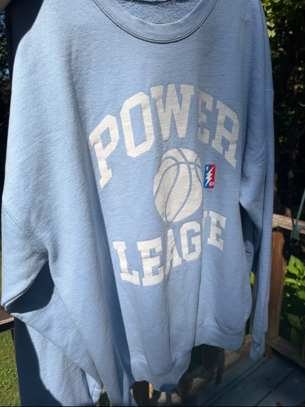 Inaka Power Light Blue 'Power League' Crewneck Sweatshirt